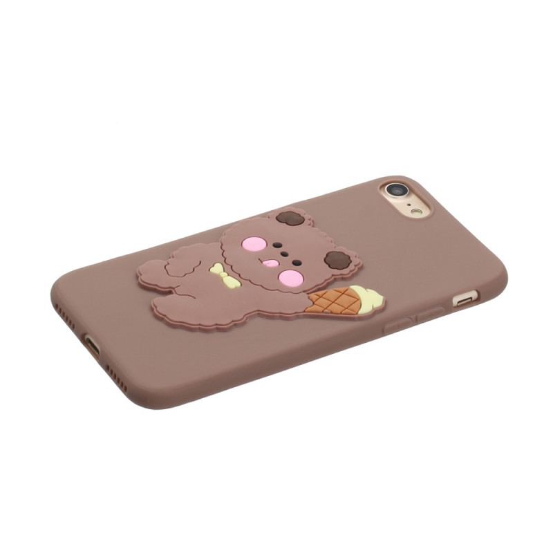 Capa Para iPhone SE 3 / SE 2 / 8 / 7 Ursinho De Silicone
