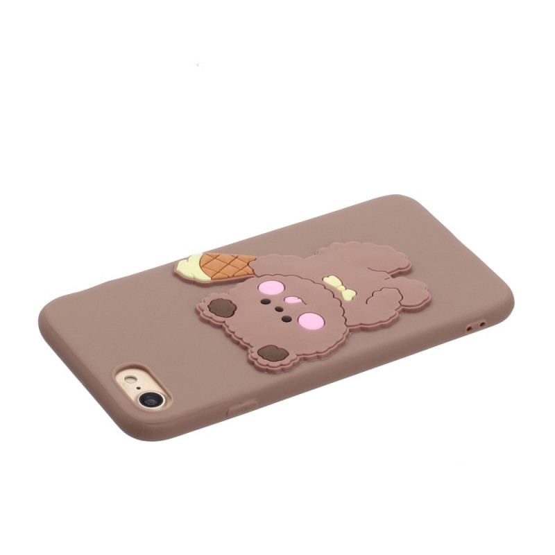 Capa Para iPhone SE 3 / SE 2 / 8 / 7 Ursinho De Silicone