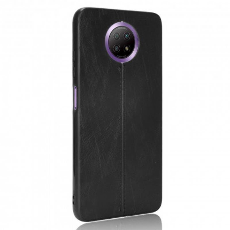 Capa De Celular Para Xiaomi Redmi Note 9 5G Efeito Couro Couture