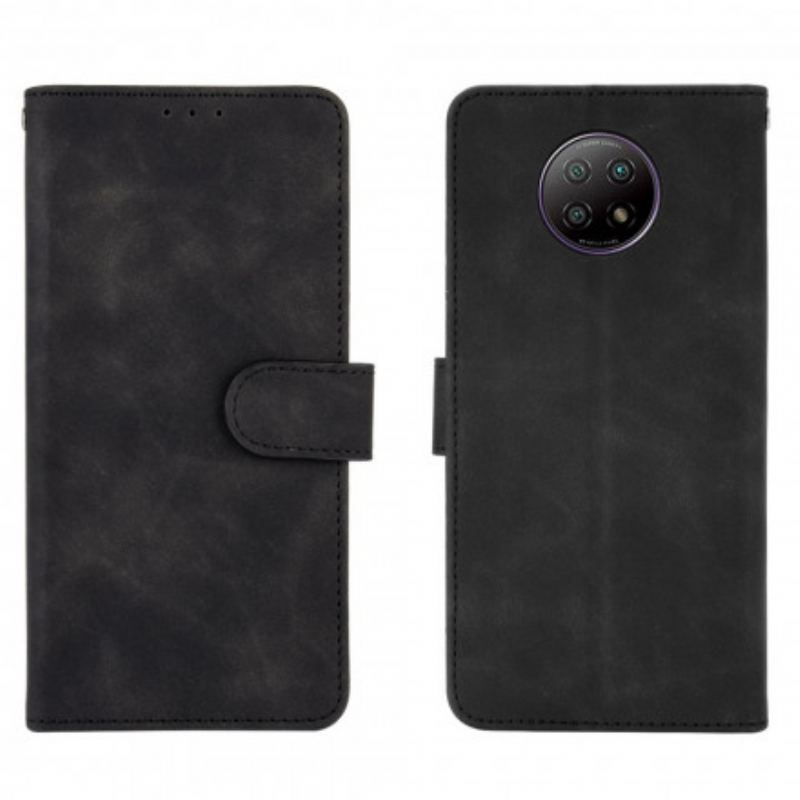 Capa De Couro Para Xiaomi Redmi Note 9 5G Toque De Pele