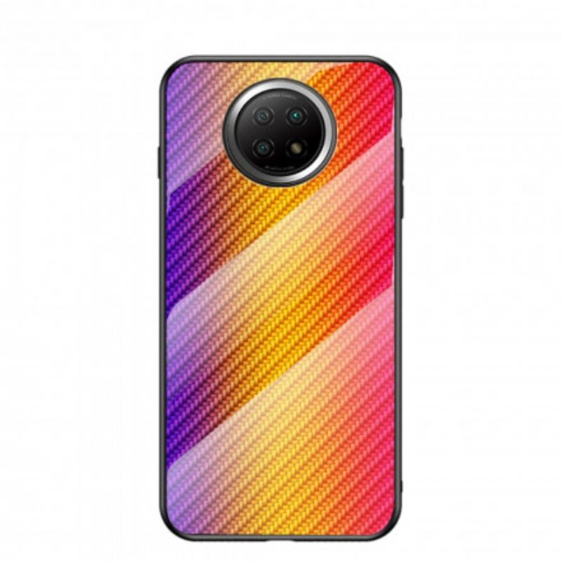 Capa Para Xiaomi Redmi Note 9 5G Vidro Temperado De Fibra De Carbono
