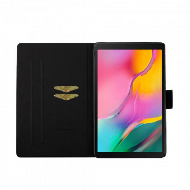 Capa De Couro Para Samsung Galaxy Tab A7 (2020) Árvore Para A Lua E O Sol