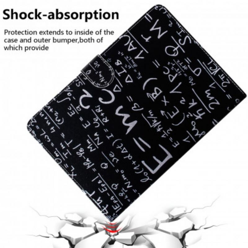 Capa De Couro Para Samsung Galaxy Tab A7 (2020) Cálculos Matemáticos
