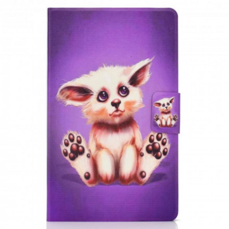 Capa De Couro Para Samsung Galaxy Tab A7 (2020) Gato Engraçado