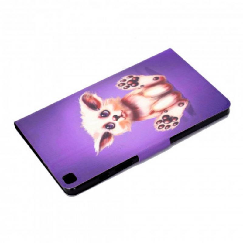 Capa De Couro Para Samsung Galaxy Tab A7 (2020) Gato Engraçado