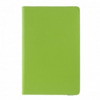 Capa De Couro Para Samsung Galaxy Tab A7 (2020) Couro Sintético De Lichia Giratório Em 360°