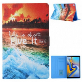 Capa Em Pele Para Samsung Galaxy Tab A7 (2020) A Vida É Curta