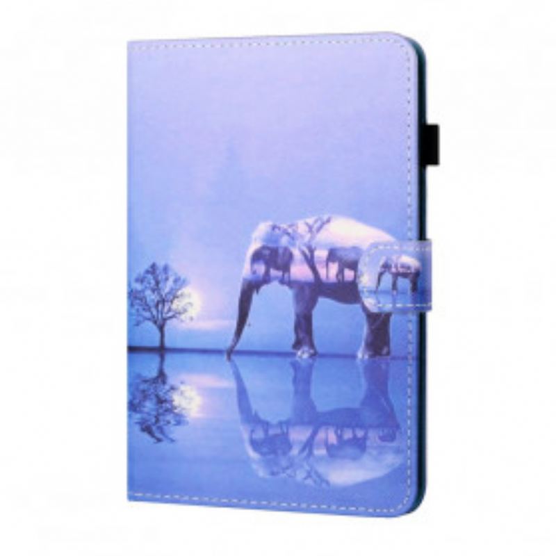 Capa Em Pele Para Samsung Galaxy Tab A7 (2020) Arte Do Elefante