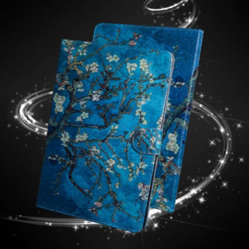 Capa Em Pele Para Samsung Galaxy Tab A7 (2020) Ramos Floridos
