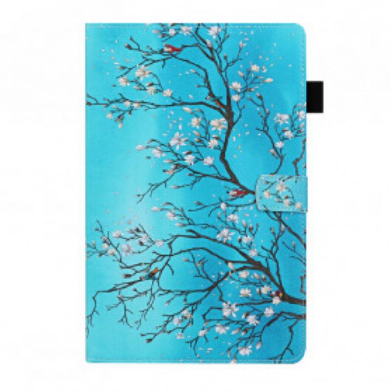 Capa Em Pele Para Samsung Galaxy Tab A7 (2020) Ramos Floridos