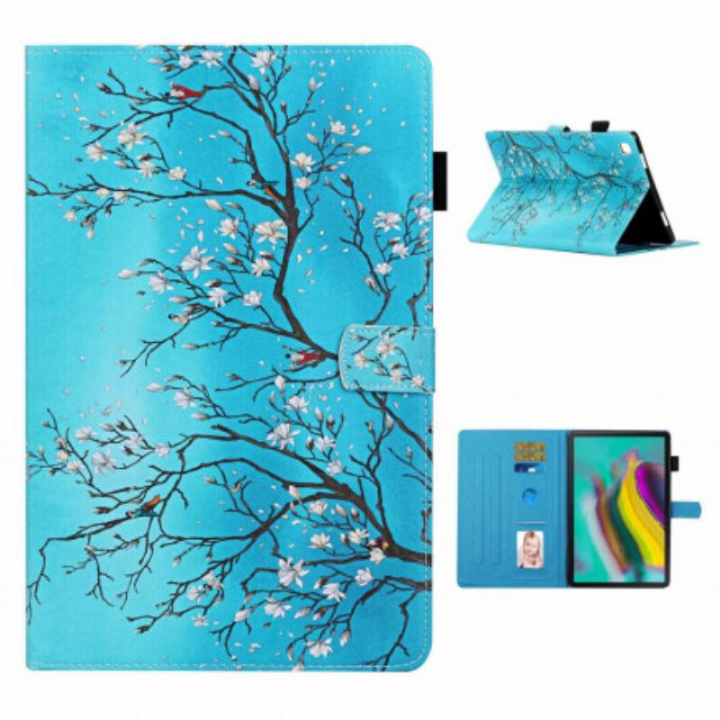 Capa Em Pele Para Samsung Galaxy Tab A7 (2020) Ramos Floridos