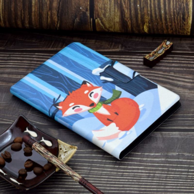 Capa Em Pele Para Samsung Galaxy Tab A7 (2020) Raposa