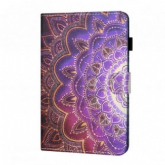 Capa Flip Para Samsung Galaxy Tab A7 (2020) Arte Mandala