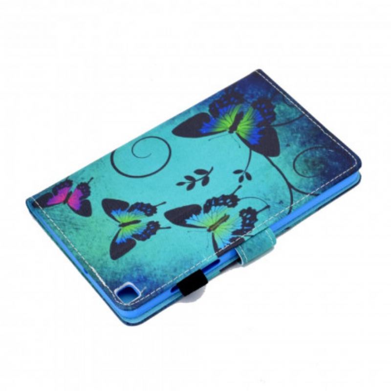 Capa Flip Para Samsung Galaxy Tab A7 (2020) Borboletas Únicas