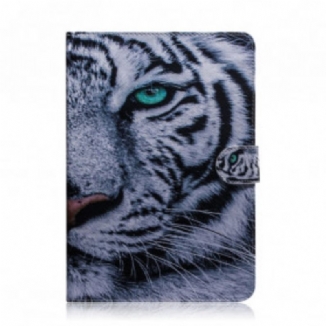 Capa Flip Para Samsung Galaxy Tab A7 (2020) Cabeça De Tigre