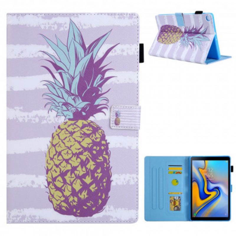 Capa Flip Para Samsung Galaxy Tab A7 (2020) Desenho De Abacaxi