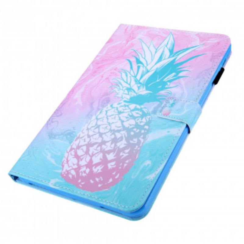 Capa Flip Para Samsung Galaxy Tab A7 (2020) Desenho De Abacaxi