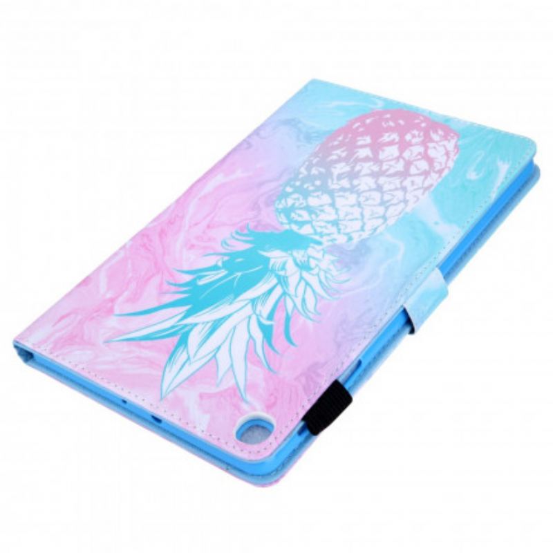 Capa Flip Para Samsung Galaxy Tab A7 (2020) Desenho De Abacaxi