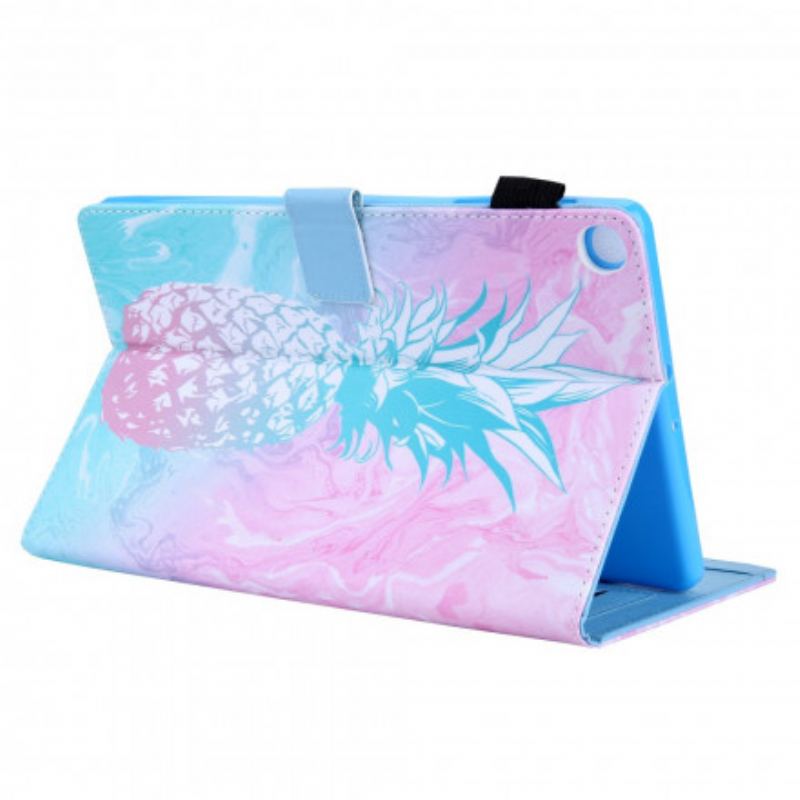 Capa Flip Para Samsung Galaxy Tab A7 (2020) Desenho De Abacaxi