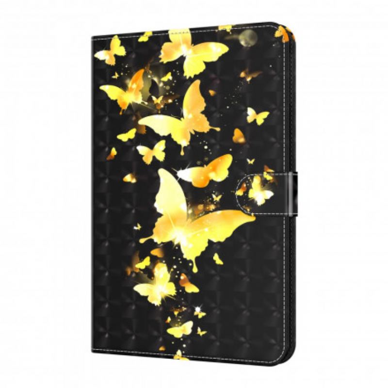 Capa Flip Para Samsung Galaxy Tab A7 (2020) Foco De Borboletas