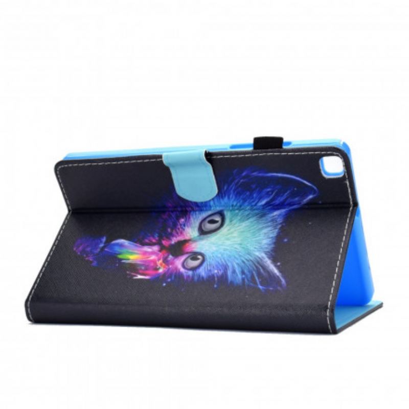Capa Flip Para Samsung Galaxy Tab A7 (2020) Gato Psicótico