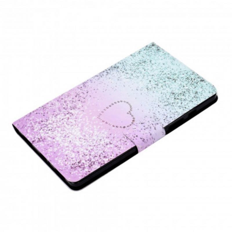 Capa Flip Para Samsung Galaxy Tab A7 (2020) Lantejoulas Brilhantes