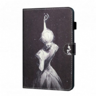 Capa Folio Para Samsung Galaxy Tab A7 (2020) Arte Da Menina