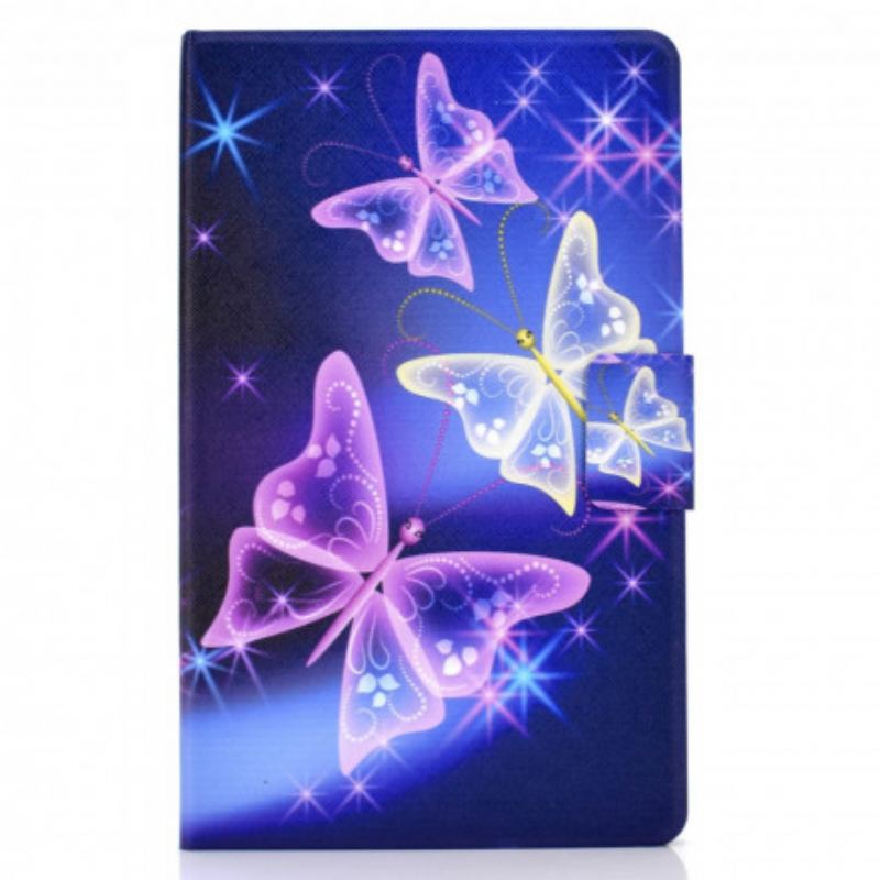 Capa Folio Para Samsung Galaxy Tab A7 (2020) Borboletas