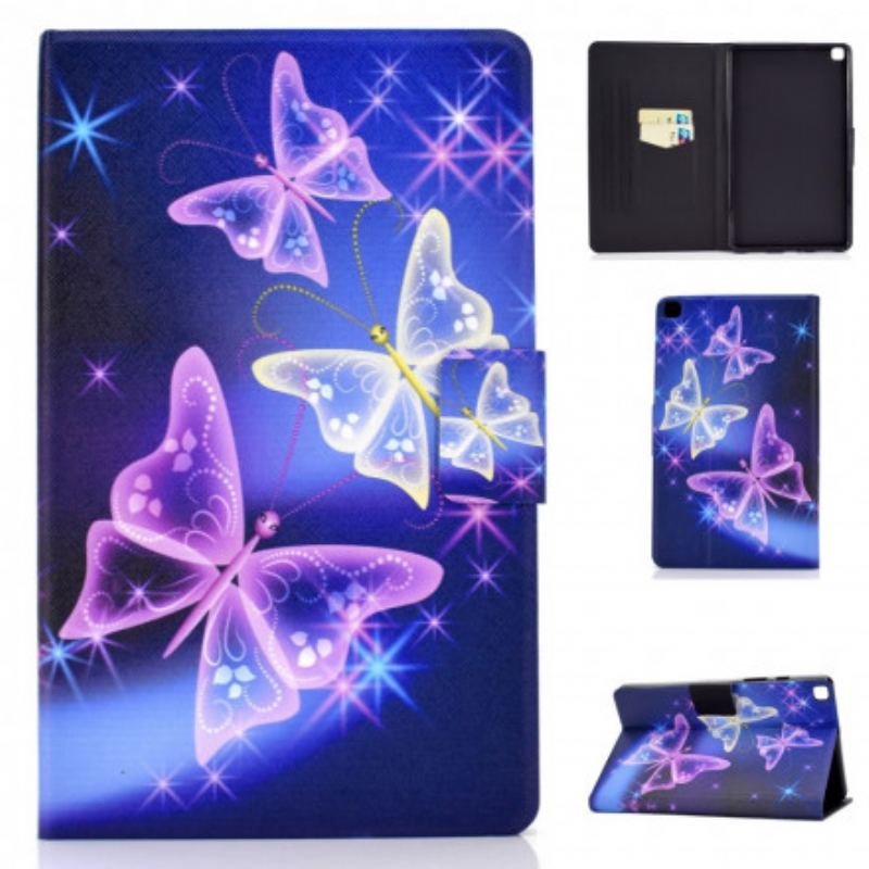Capa Folio Para Samsung Galaxy Tab A7 (2020) Borboletas