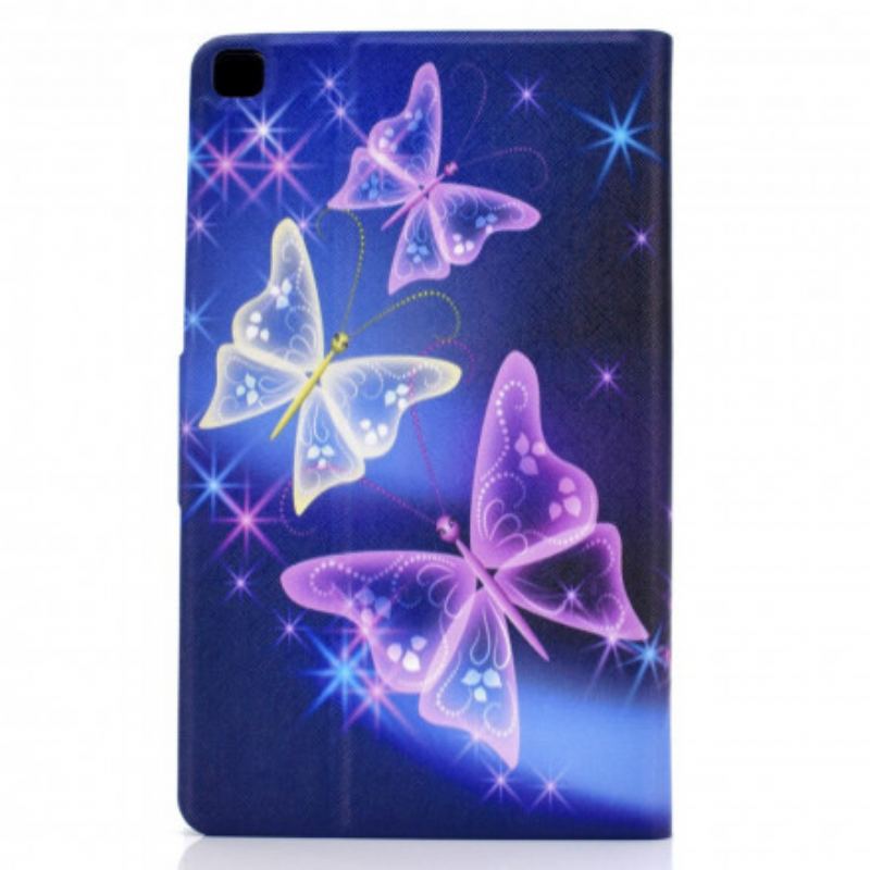 Capa Folio Para Samsung Galaxy Tab A7 (2020) Borboletas