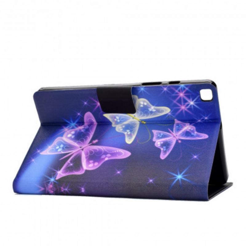 Capa Folio Para Samsung Galaxy Tab A7 (2020) Borboletas