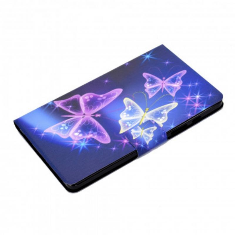 Capa Folio Para Samsung Galaxy Tab A7 (2020) Borboletas