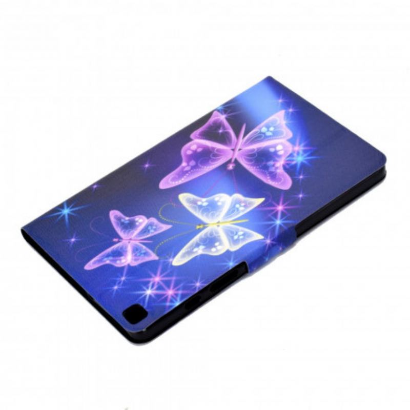 Capa Folio Para Samsung Galaxy Tab A7 (2020) Borboletas