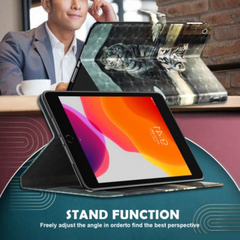 Capa Folio Para Samsung Galaxy Tab A7 (2020) Ponto De Luz Sonho De Gato
