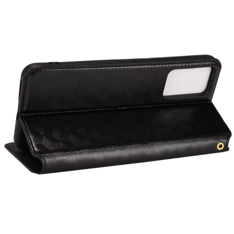 Capa De Celular Para Vivo V21 5G Flip Efeito Couro Diamante