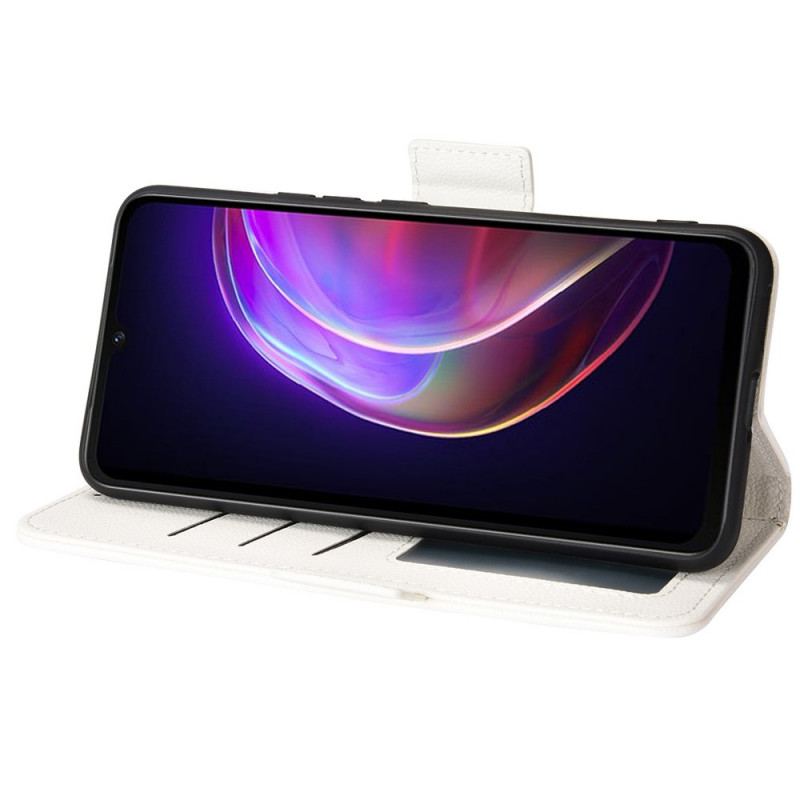 Capa Folio Para Vivo V21 5G Flip Aba Dupla Novas Cores