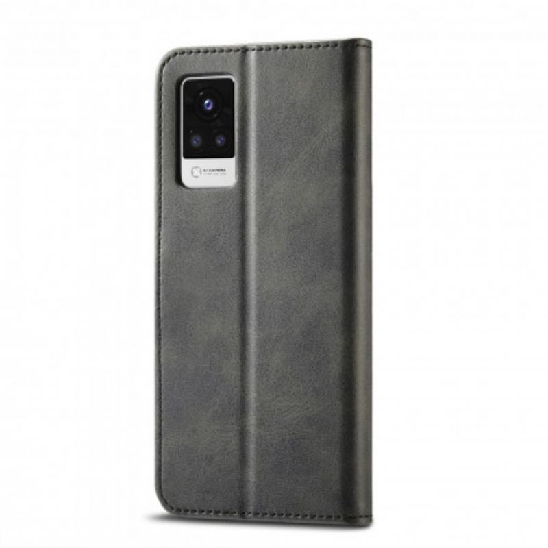 Capa Folio Para Vivo V21 5G Lc.imeeke Efeito Couro