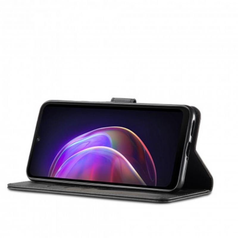 Capa Folio Para Vivo V21 5G Lc.imeeke Efeito Couro