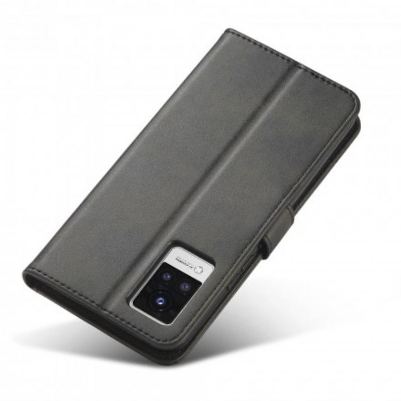 Capa Folio Para Vivo V21 5G Lc.imeeke Efeito Couro