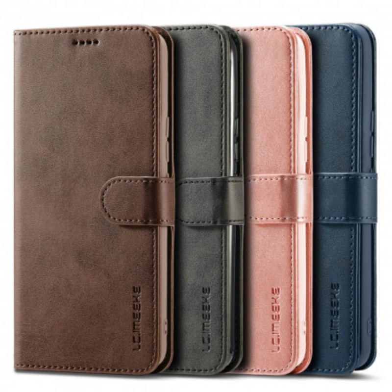 Capa Folio Para Vivo V21 5G Lc.imeeke Efeito Couro