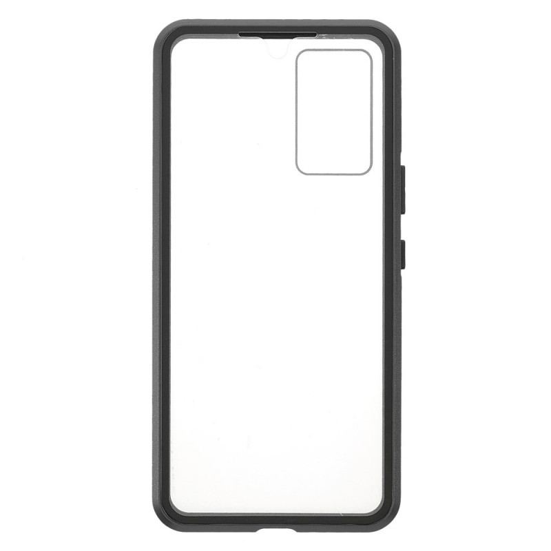 Capa Para Vivo V21 5G Dois Lados De Vidro Temperado Magnético E Metal