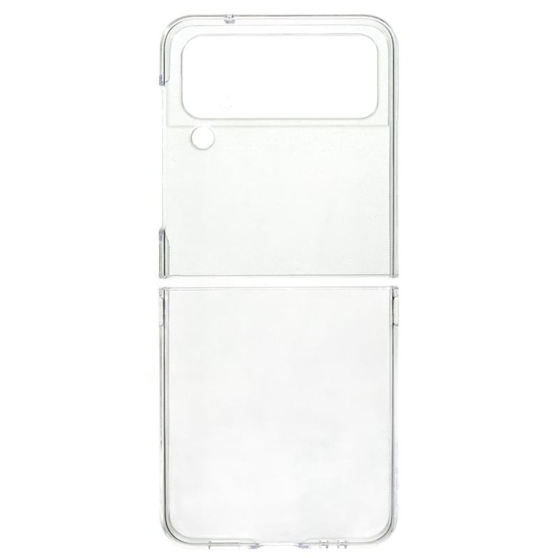 Capa De Celular Para Samsung Galaxy Z Flip 4 De Couro Clássico Liso