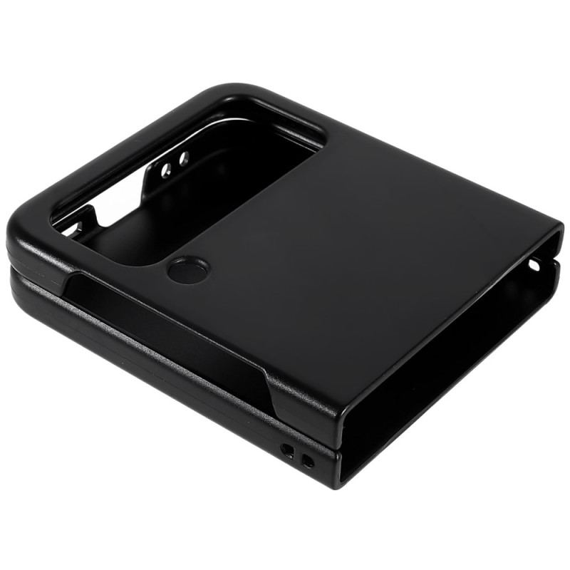 Capa De Celular Para Samsung Galaxy Z Flip 4 De Couro Clássico Liso