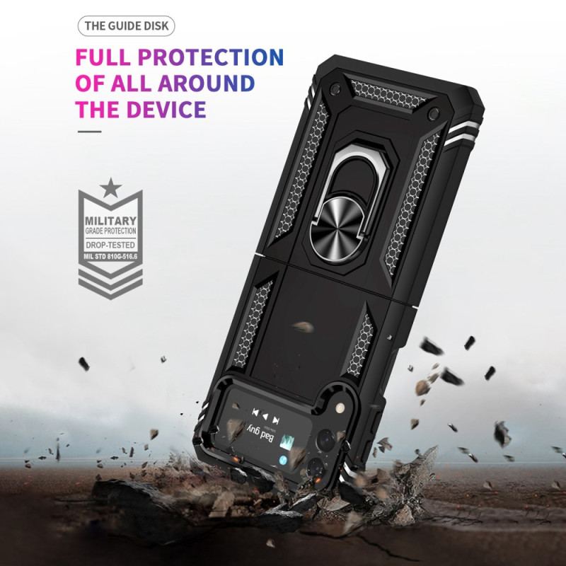 Capa Para Samsung Galaxy Z Flip 4 De Couro Anel Premium