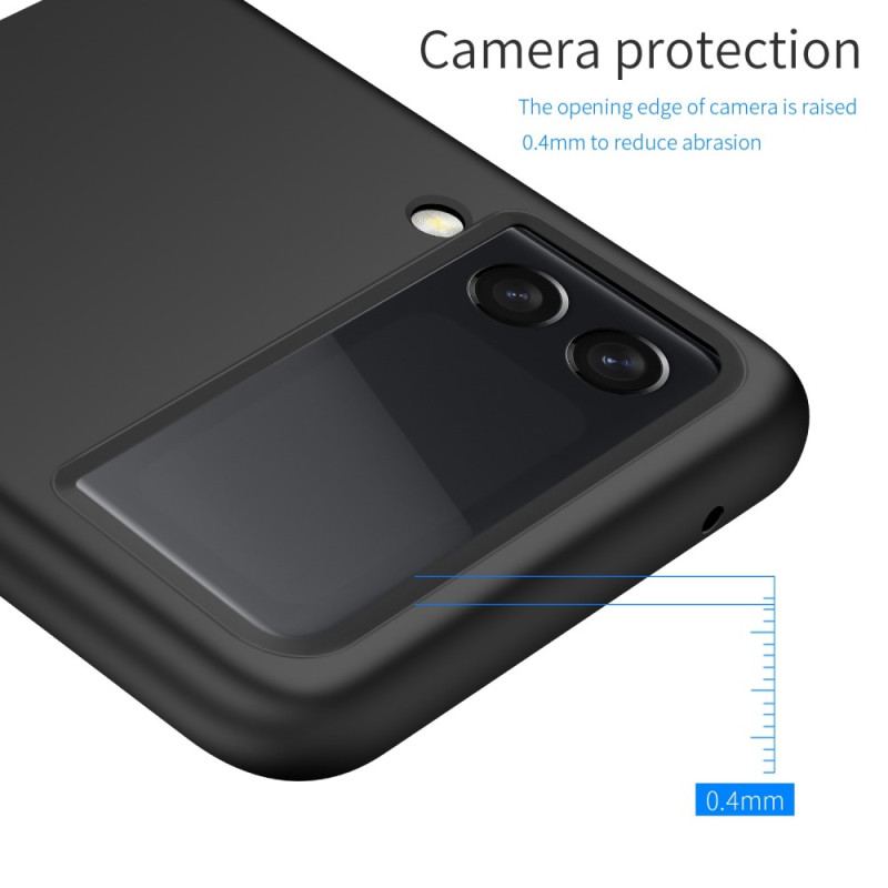 Capa Para Samsung Galaxy Z Flip 4 De Couro Clássico