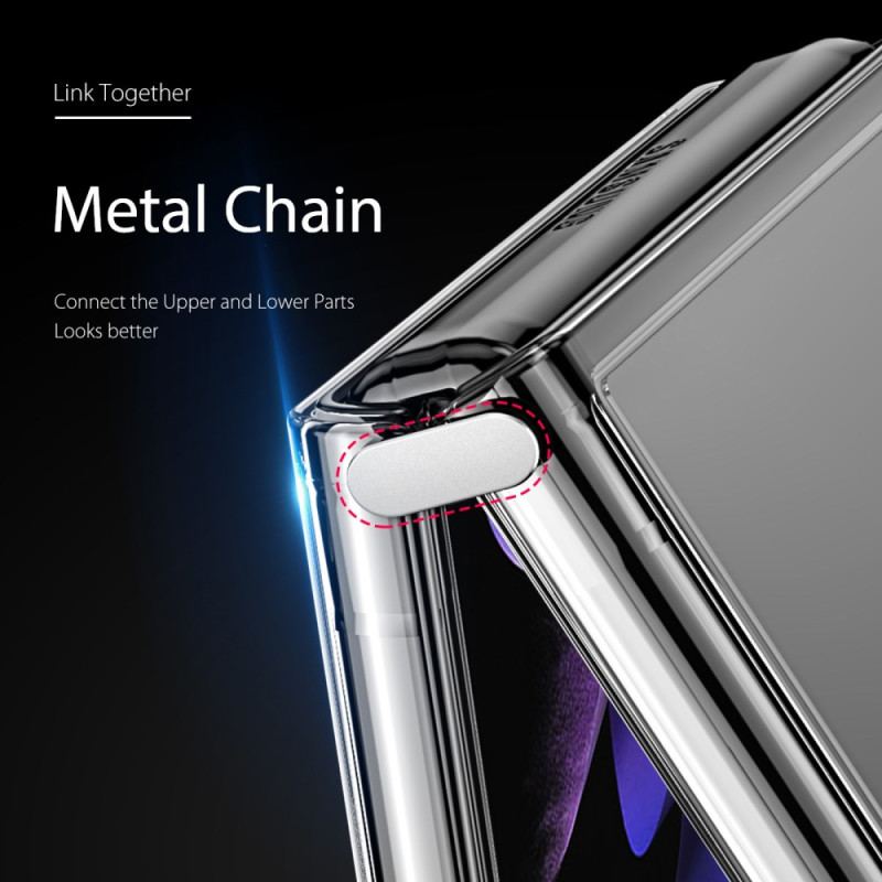 Capa Para Samsung Galaxy Z Flip 4 De Couro Dux Ducis Transparente