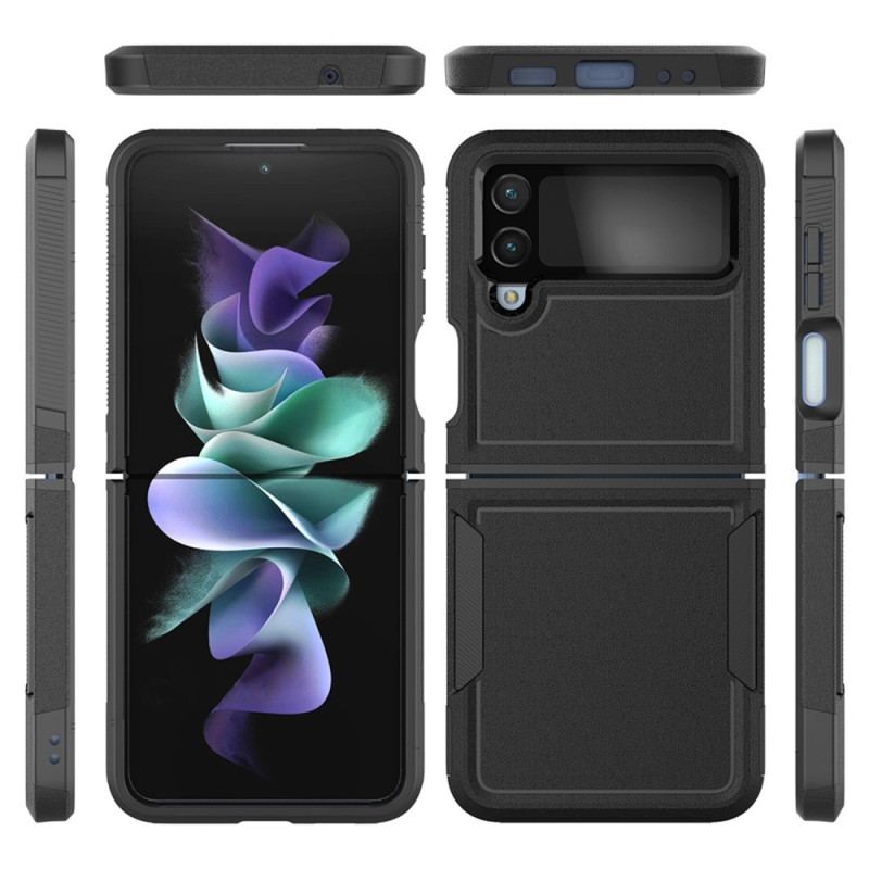 Capa Para Samsung Galaxy Z Flip 4 De Couro Estilo Fosco Rígido