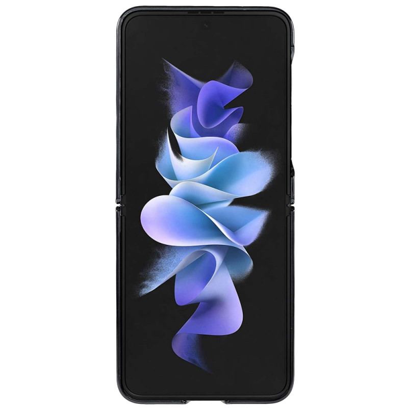 Capa Para Samsung Galaxy Z Flip 4 De Couro Estilo De Mármore