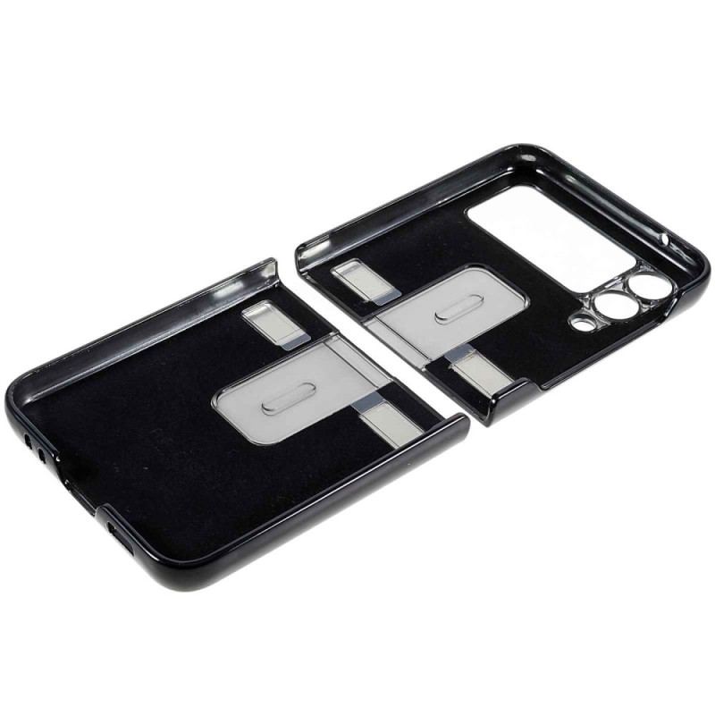 Capa Para Samsung Galaxy Z Flip 4 De Couro Estilo De Mármore