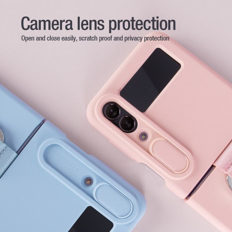 Capa Para Samsung Galaxy Z Flip 4 De Couro Nillkin